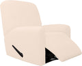 4-Piece Stretch Jacquard Recliner Sofa Cover with Elastic Loop, Dark Gray F586960