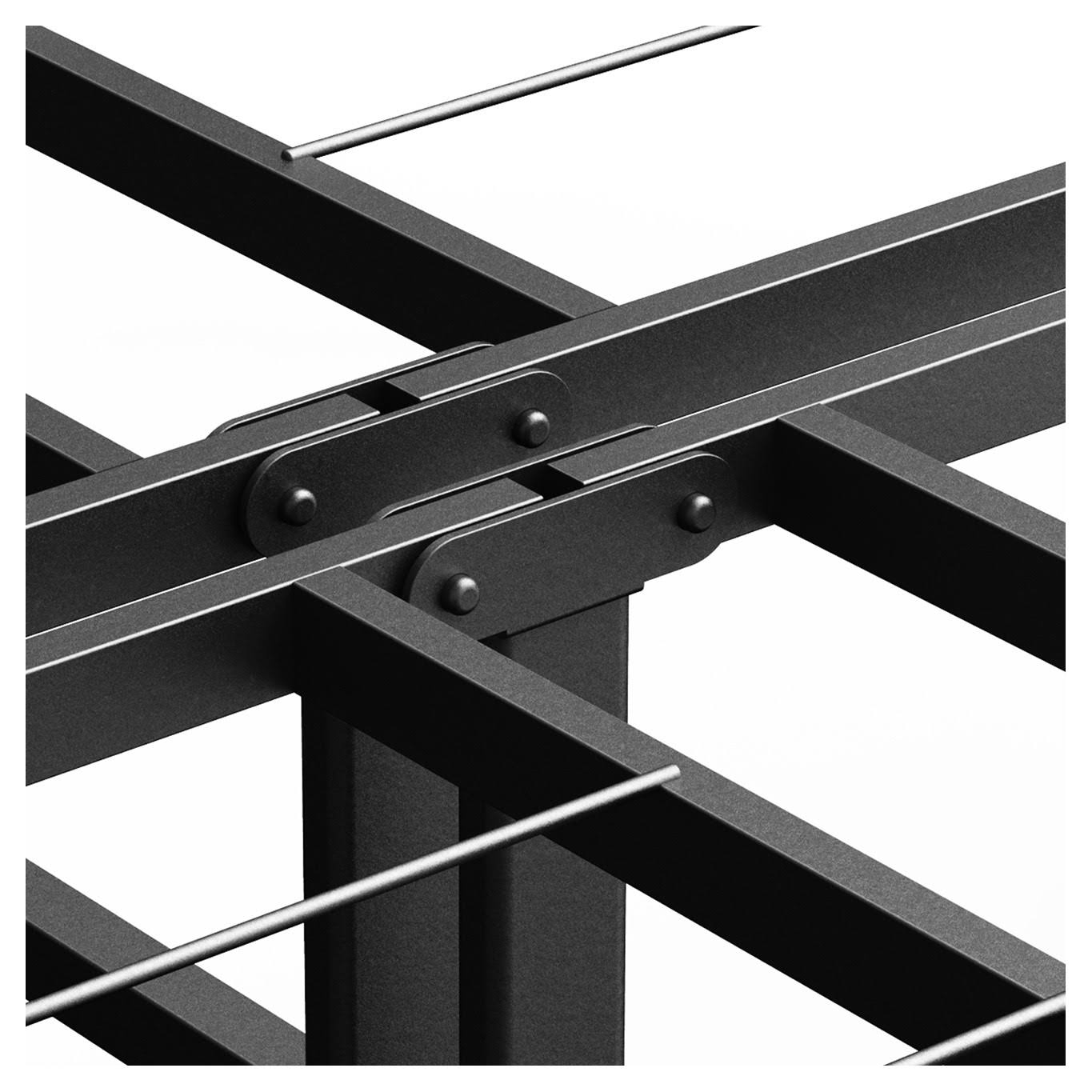 Twin XL 16x22 Steel SmartBase Frame Black Q638