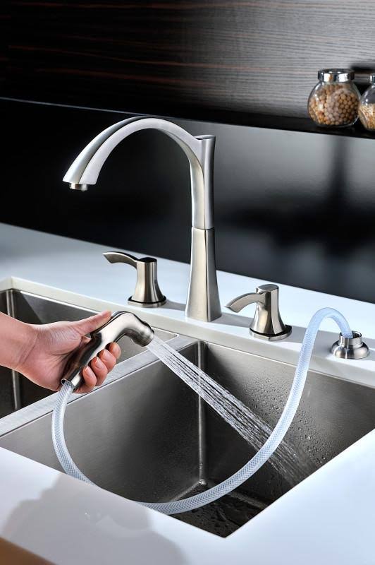 2-Handle Standard Kitchen Faucet in Brushed Nickel S130816