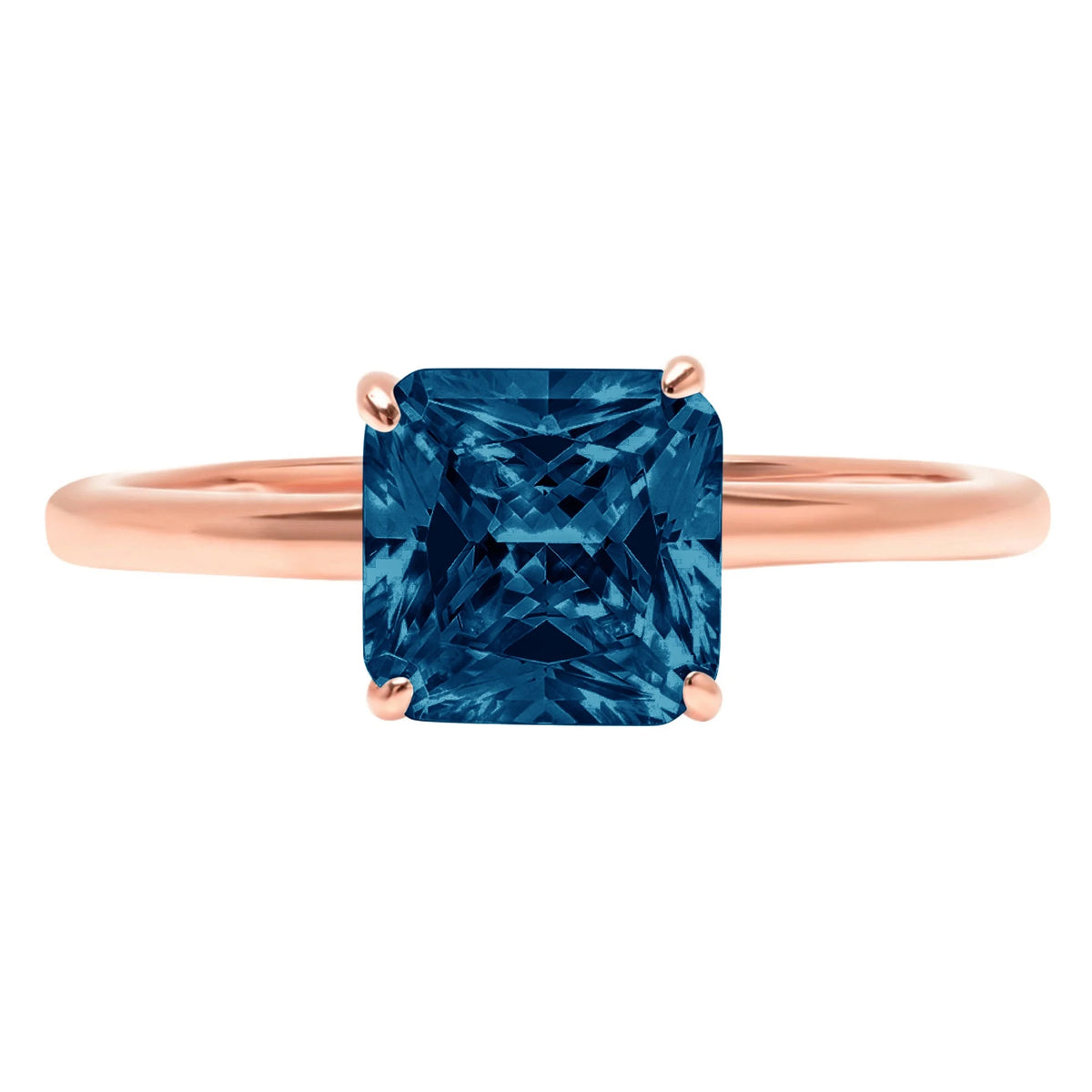 18K Rose Gold Solitaire Ring Y67475