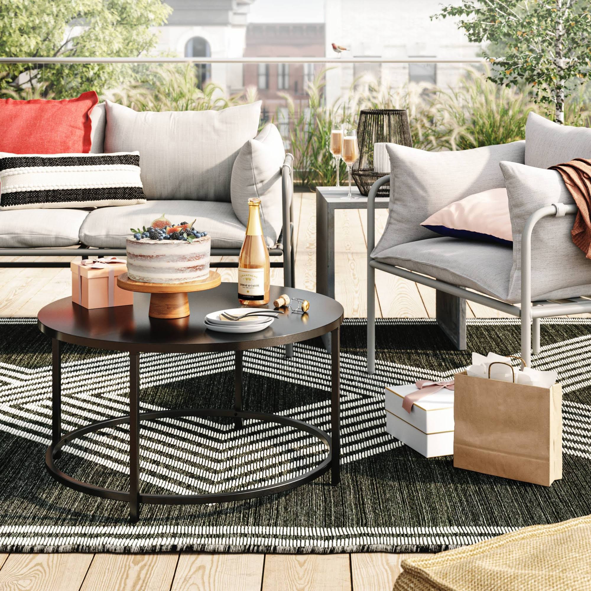Concrete Patio Accent Table J77844