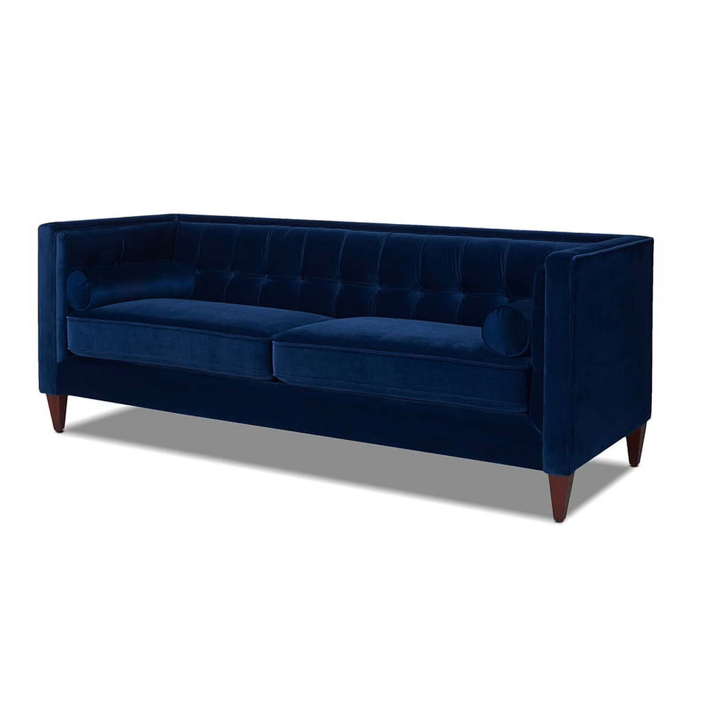 Navy Blue Tufted Tuxedo Sofa S29412
