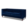 Navy Blue Tufted Tuxedo Sofa S29412