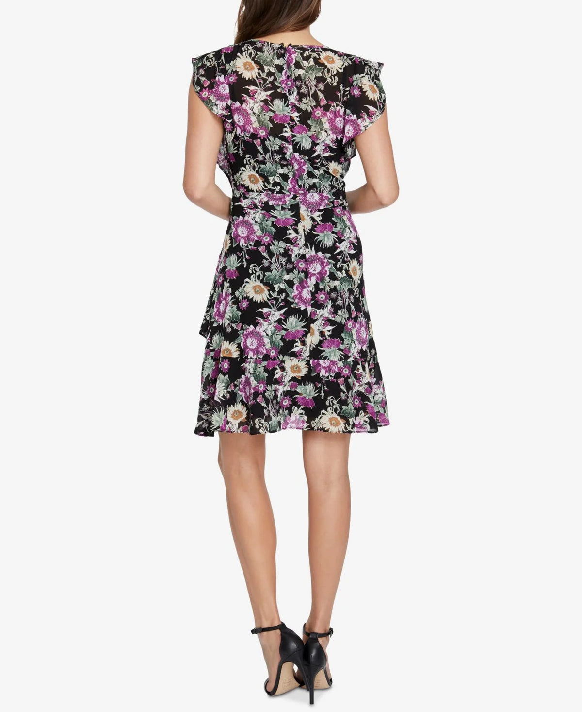 Black Flounce Dress V763