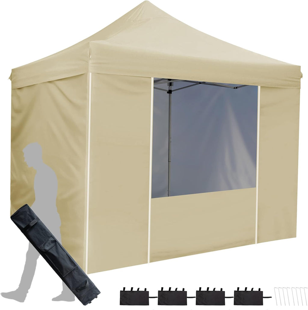 10'x10' Pop Up Canopy with Wheeled Carry Bag, Gray V162