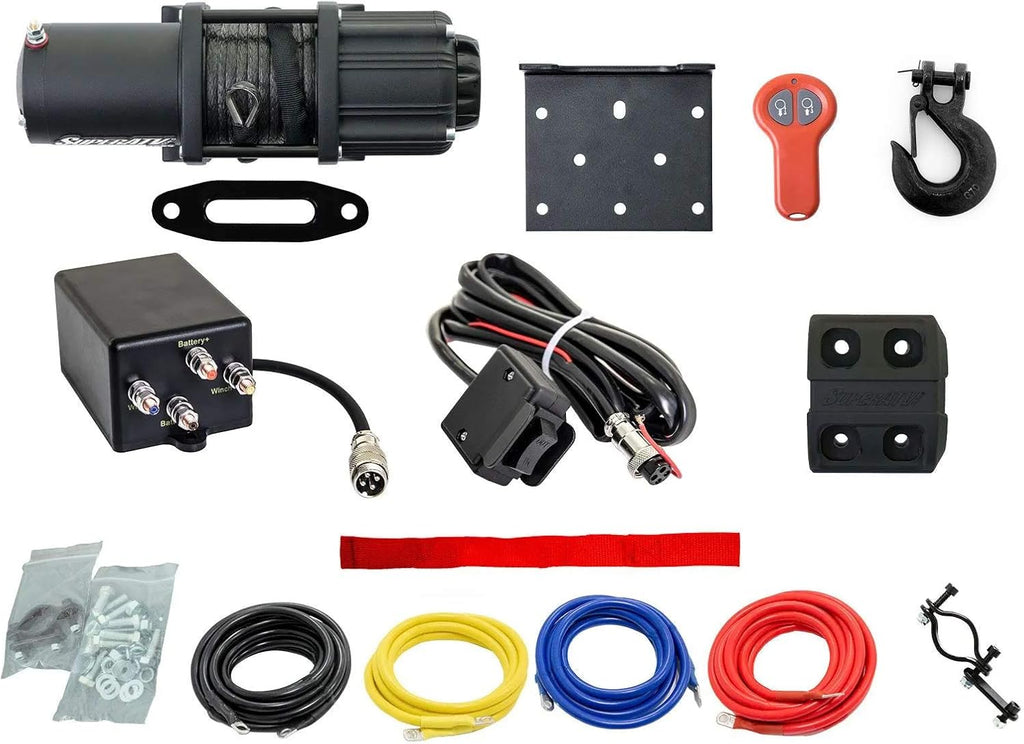 3500 lb Winch with Winch Mounting Plate, 3/16" Steel Plating Y4192