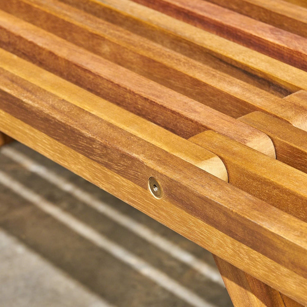 Teak Finish Acacia Wood Bench X6697