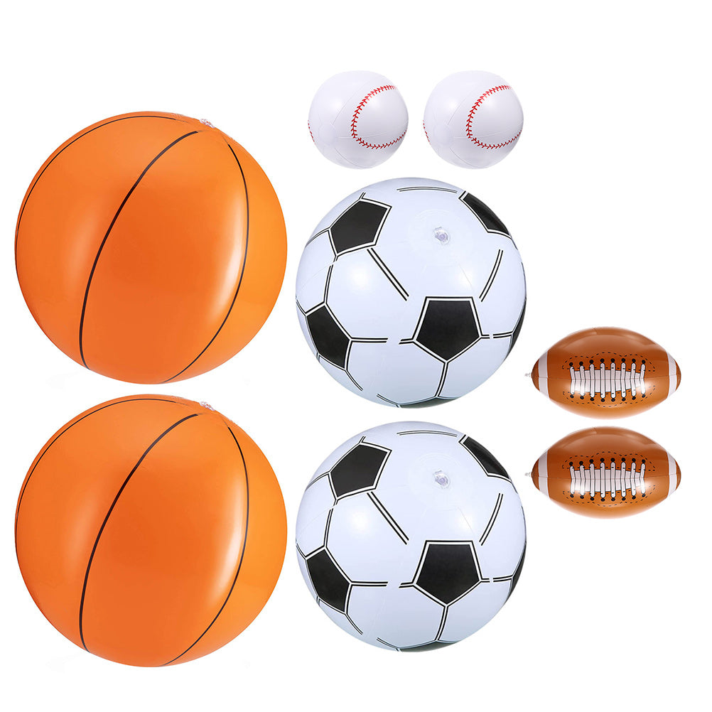 8Pcs Inflatable Sports Balls Toys M92612