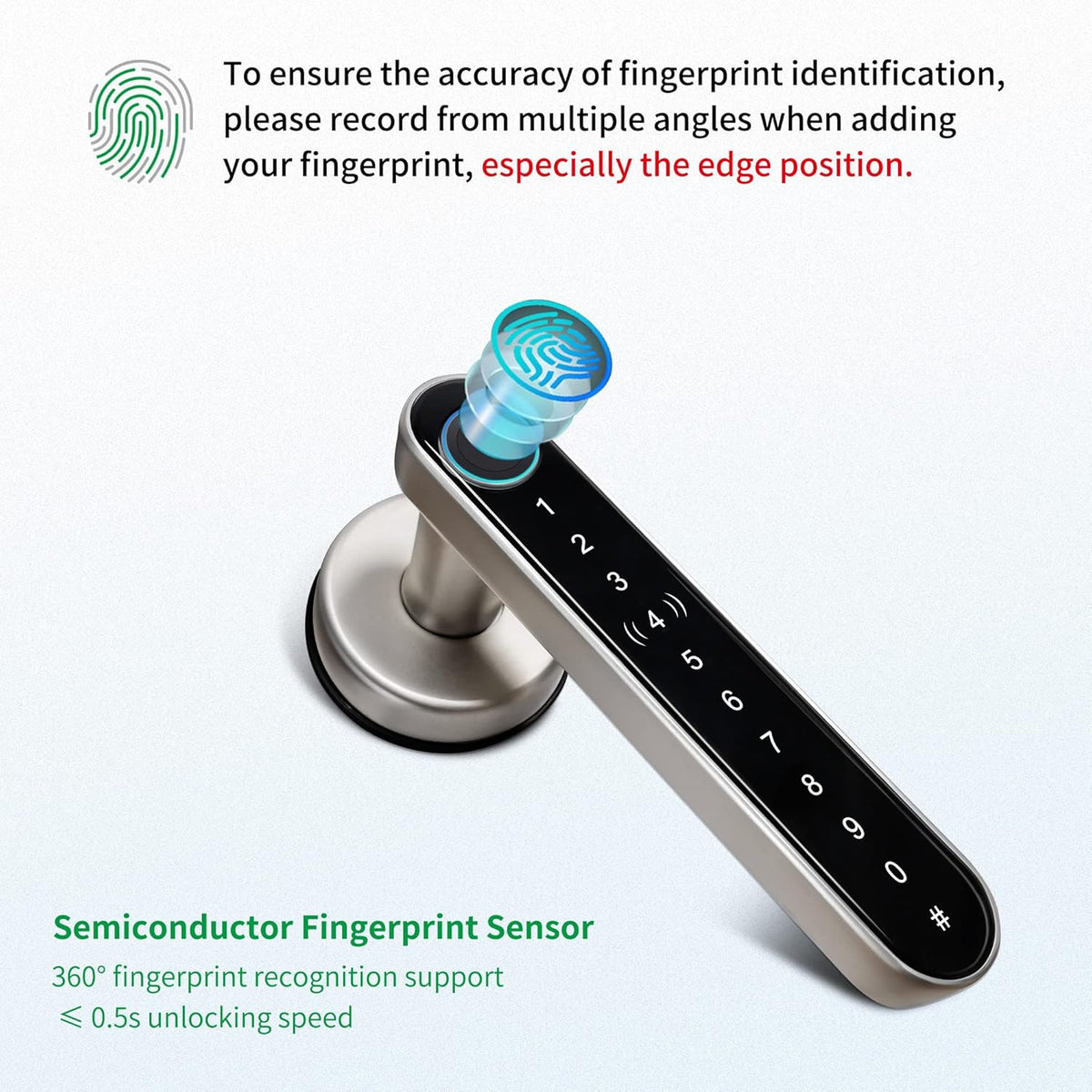Smart Lock with WiFi App Fingerprint Door Lock J965450