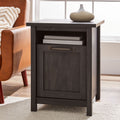 Black Finish USB Side Table O9907