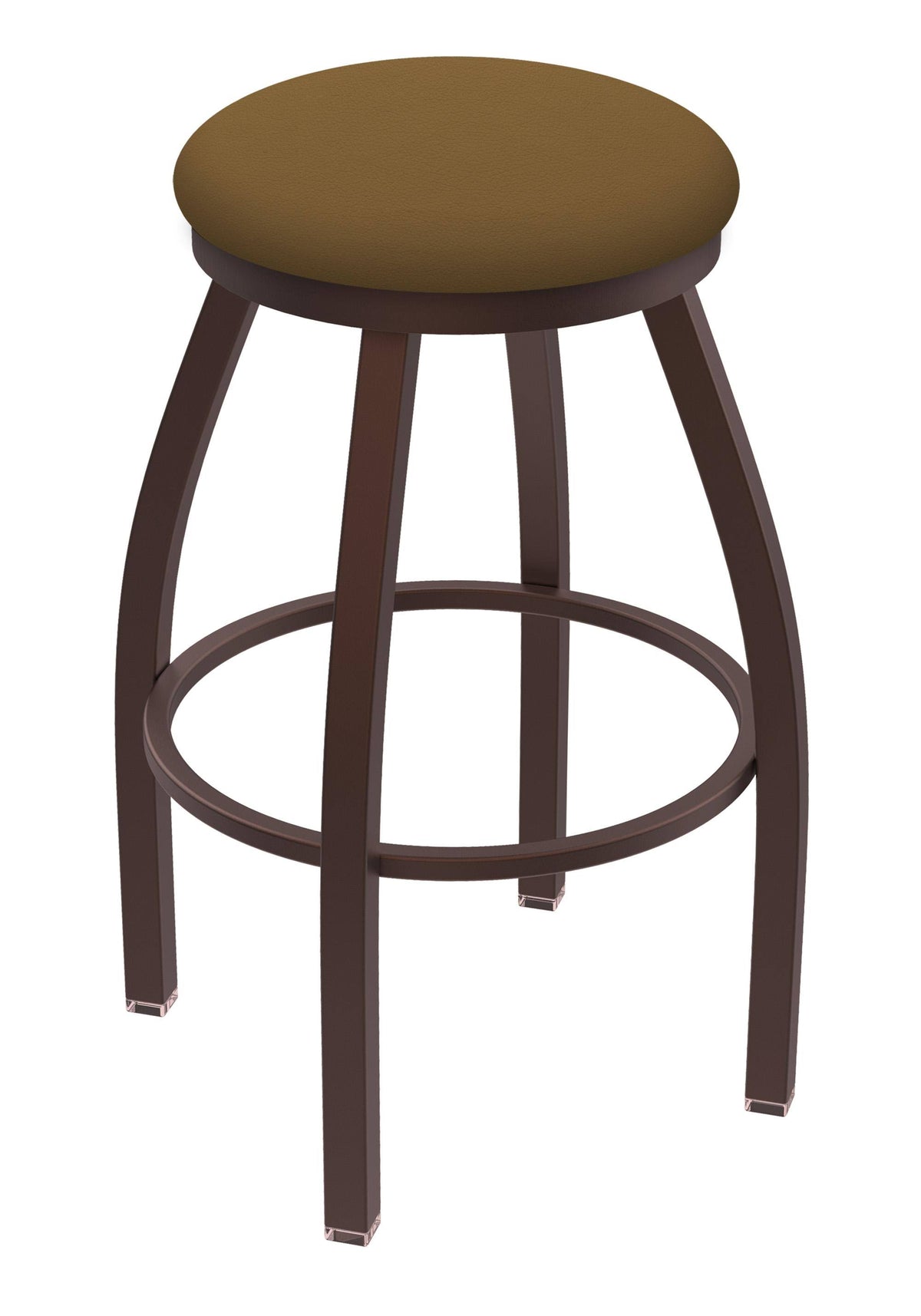 Swivel Extra Tall Bar Stool with Bronze Finish and Saddle Seat P89630