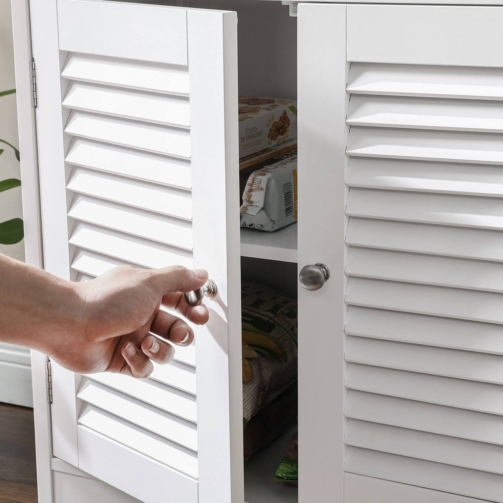 White Freestanding Tall Cabinet D785