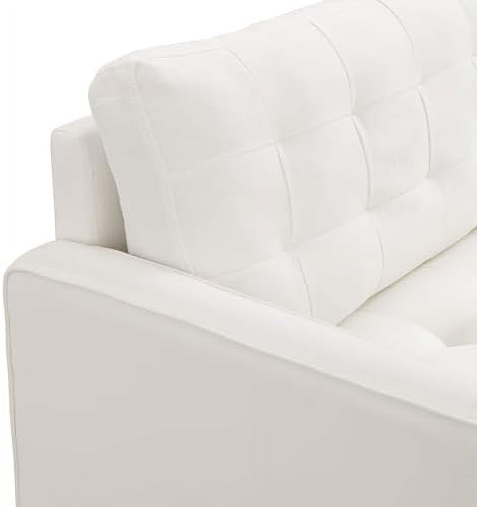 Grey 3 Seater Couch with Tufted Seat and Back Cushion A49118
