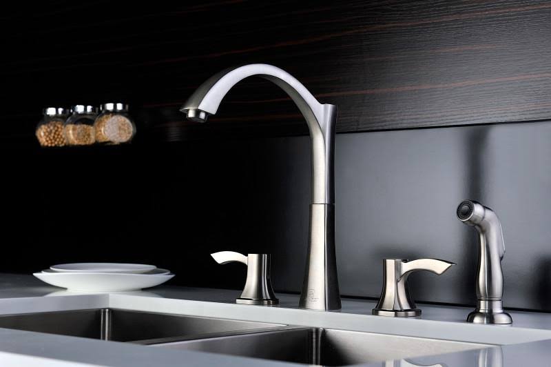 2-Handle Standard Kitchen Faucet in Brushed Nickel S130816
