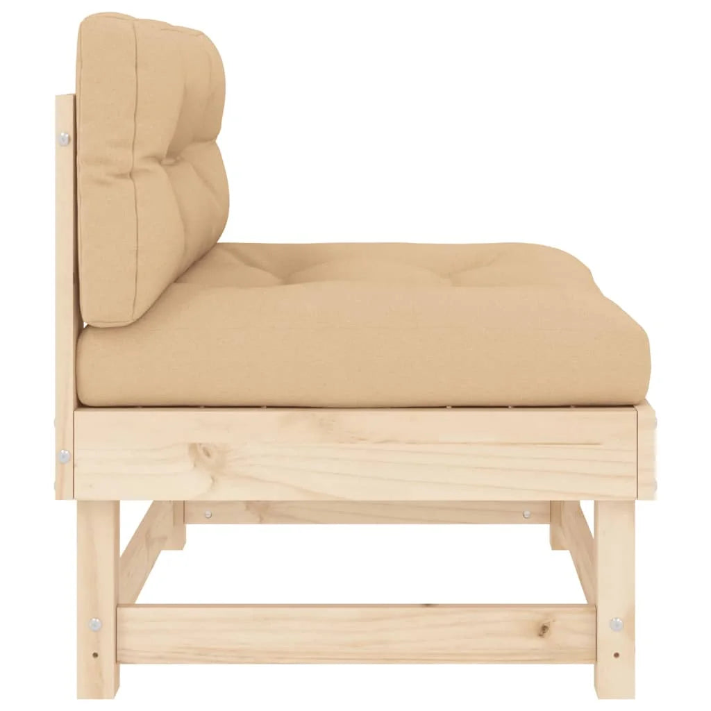Solid Wood Pine Sofa with Cushions E5005