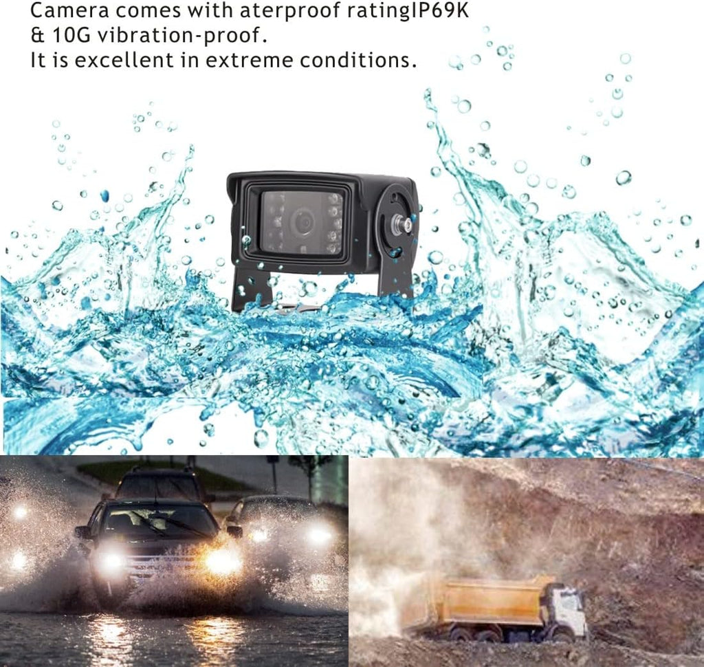 7" LCD Monitor Backup Camera System with Night Vision Waterproof Camera S471