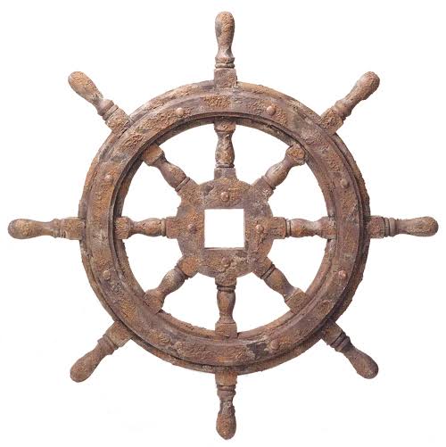 Antique Finish Shipwheel O49500