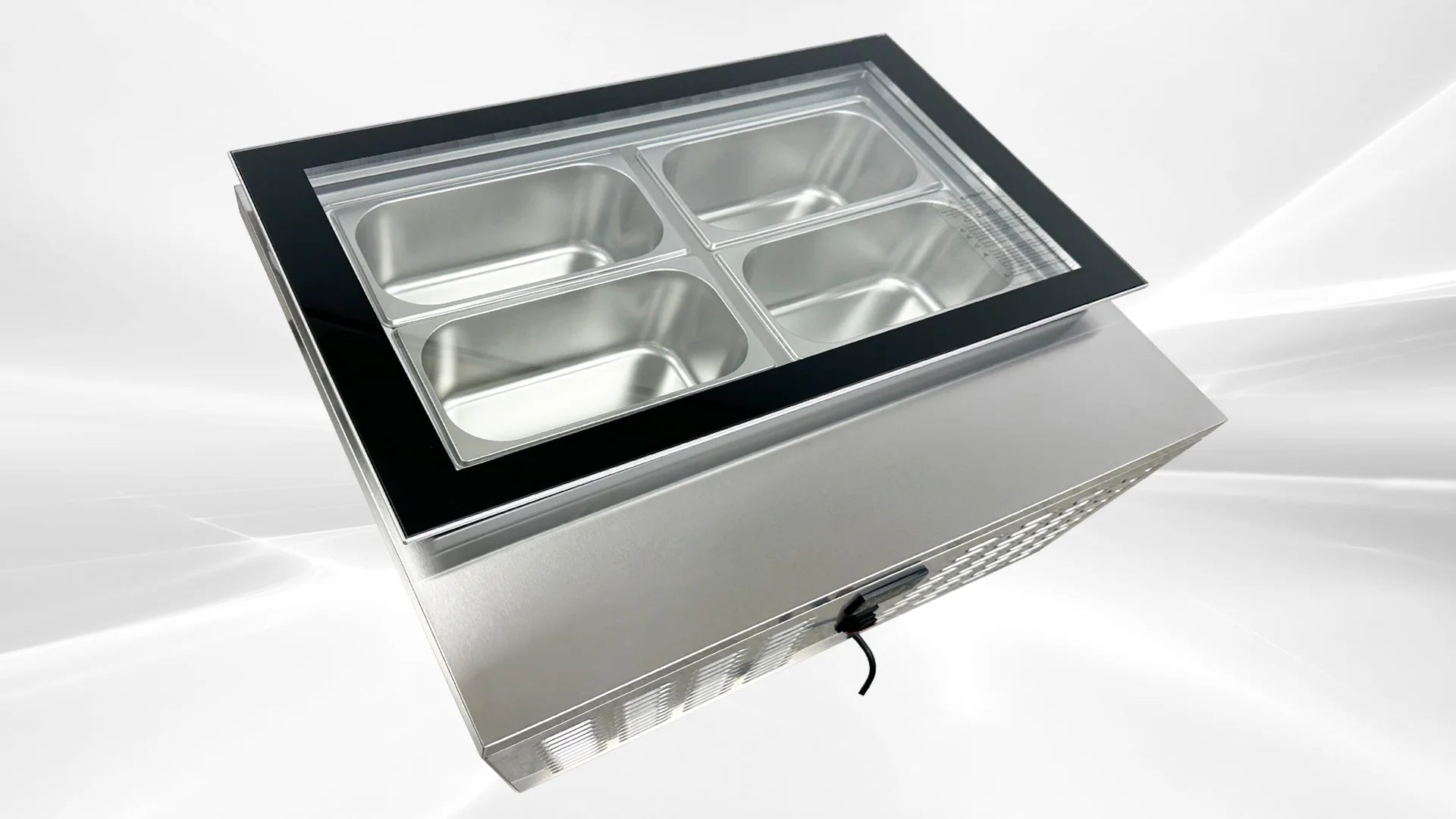 32 in. Commercial 4 Pan Countertop Gelato Ice Cream Display Case Q16740
