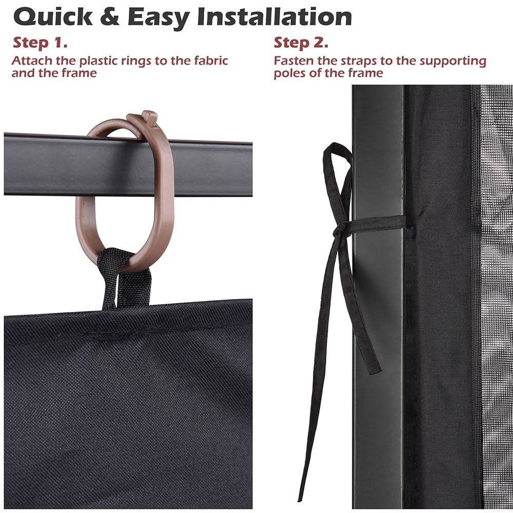 22x7ft Universal Replacement Mosquito Mesh Netting Zip Walls B7160