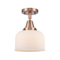 Large Bell 8 inch Flush Mount in Polished Nickel U2006
