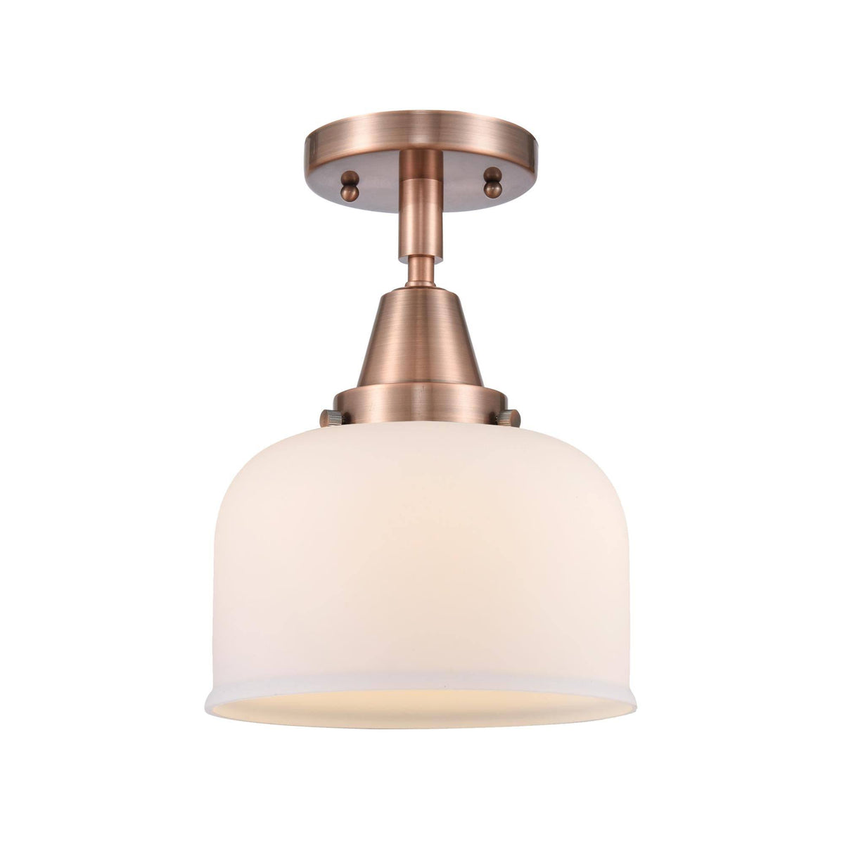 Large Bell 8 inch Flush Mount in Polished Nickel U2006