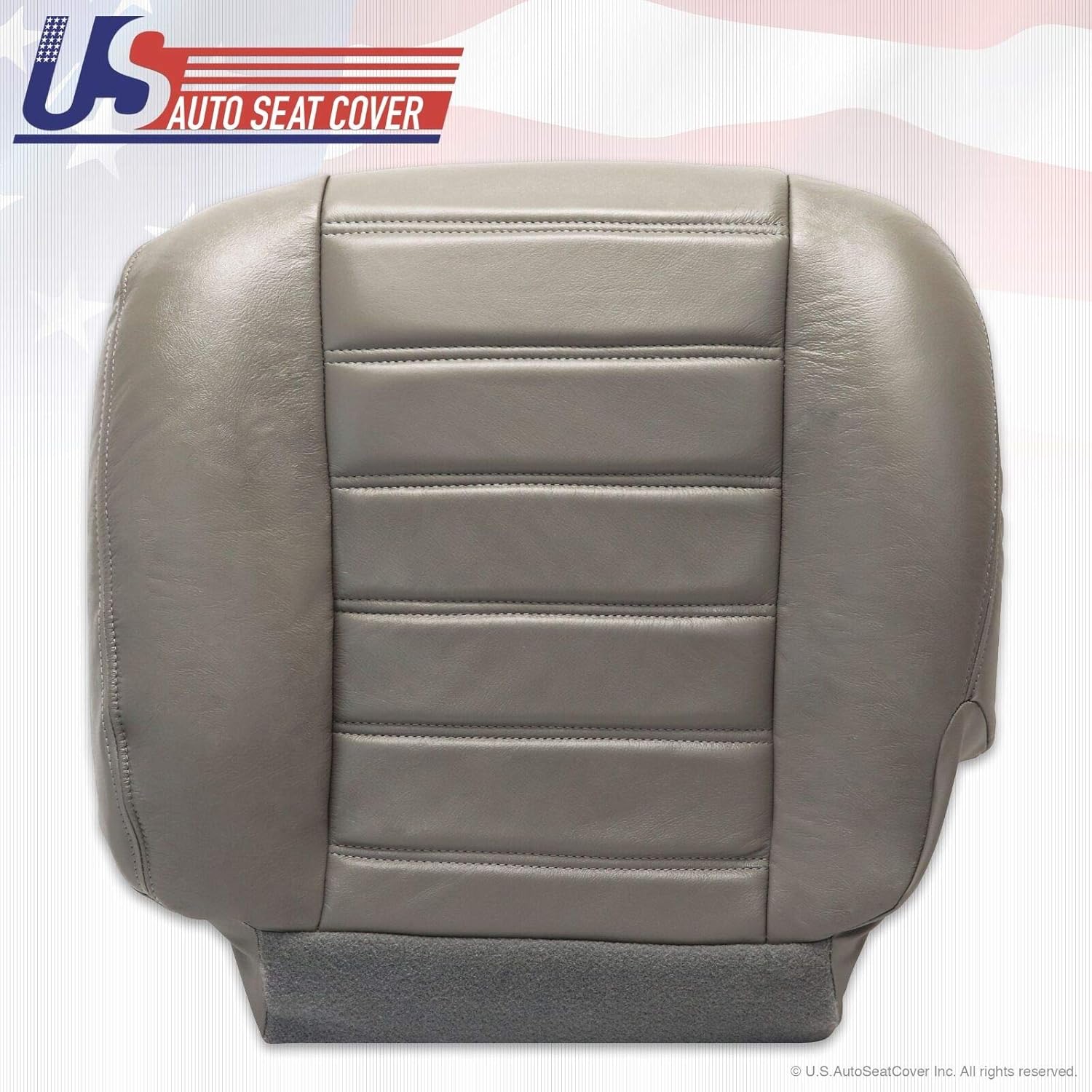 Gray Synthetic Leather Seat Cover Pack of 2 Y913