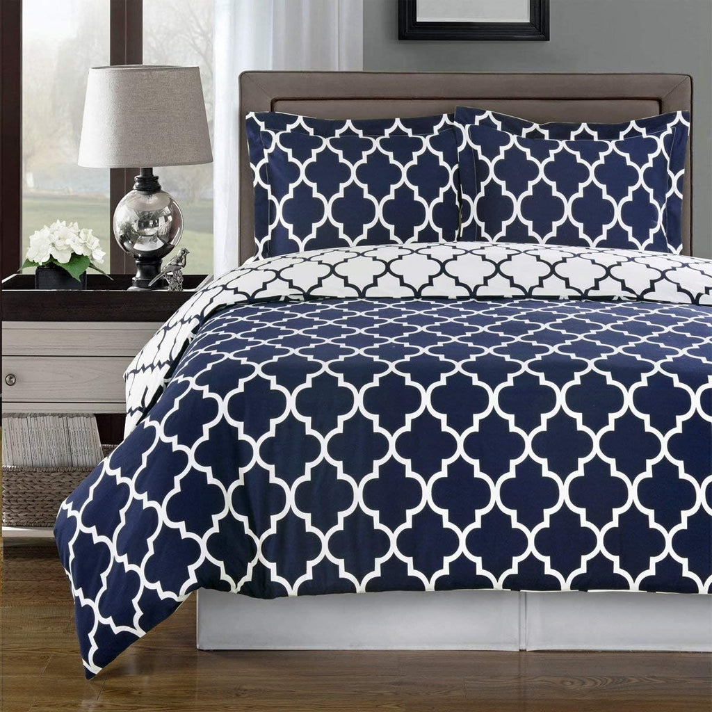 3-Piece Full / Queen Cotton Comforter Cover Set F542459