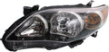 Head Light Assembly Driver Side with Bulbs Black Housing I4659