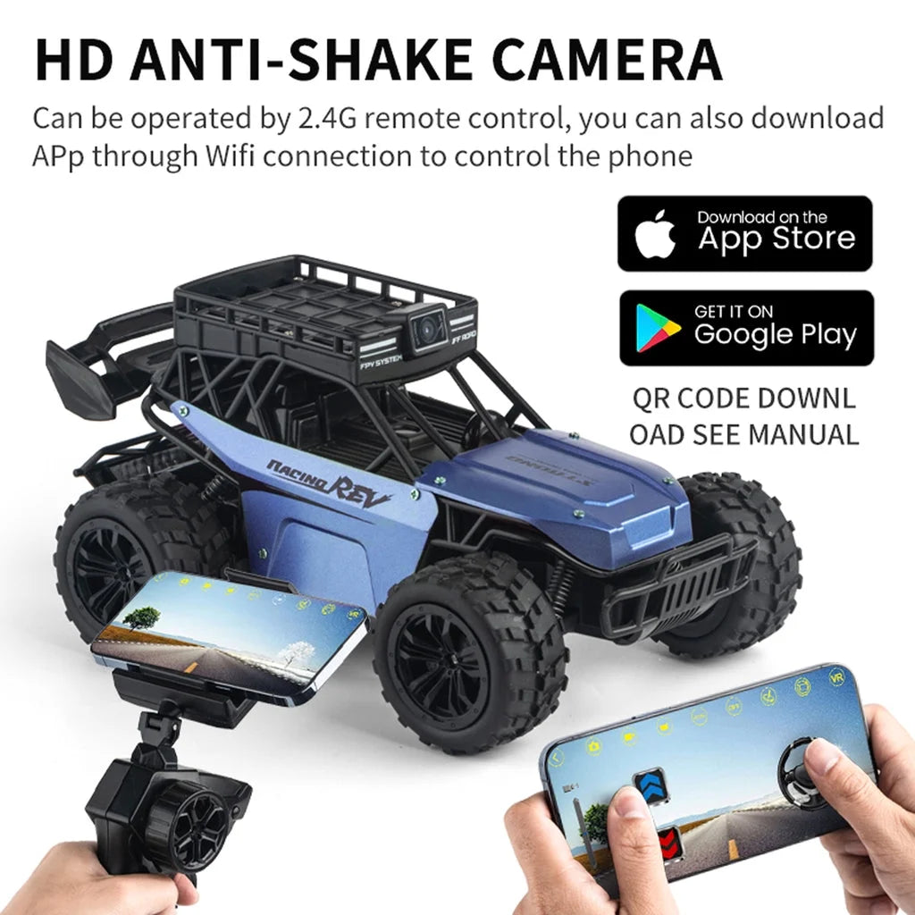 Blue 1:16 Scale RC Monster Truck with 5G HD 1080P FPV Camera S52837