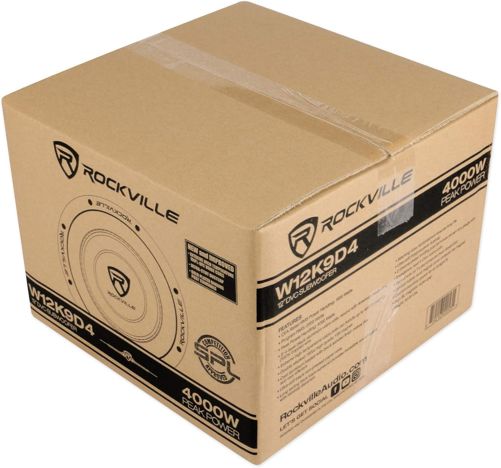 12 4000 Watt Car Audio Subwoofer with Vented Sub Box Enclosure J7736