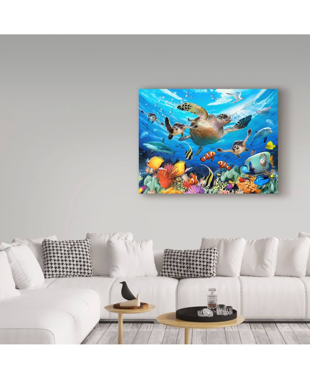 Large Turtle Canvas Art (24 in. W x 18 in. H) O826
