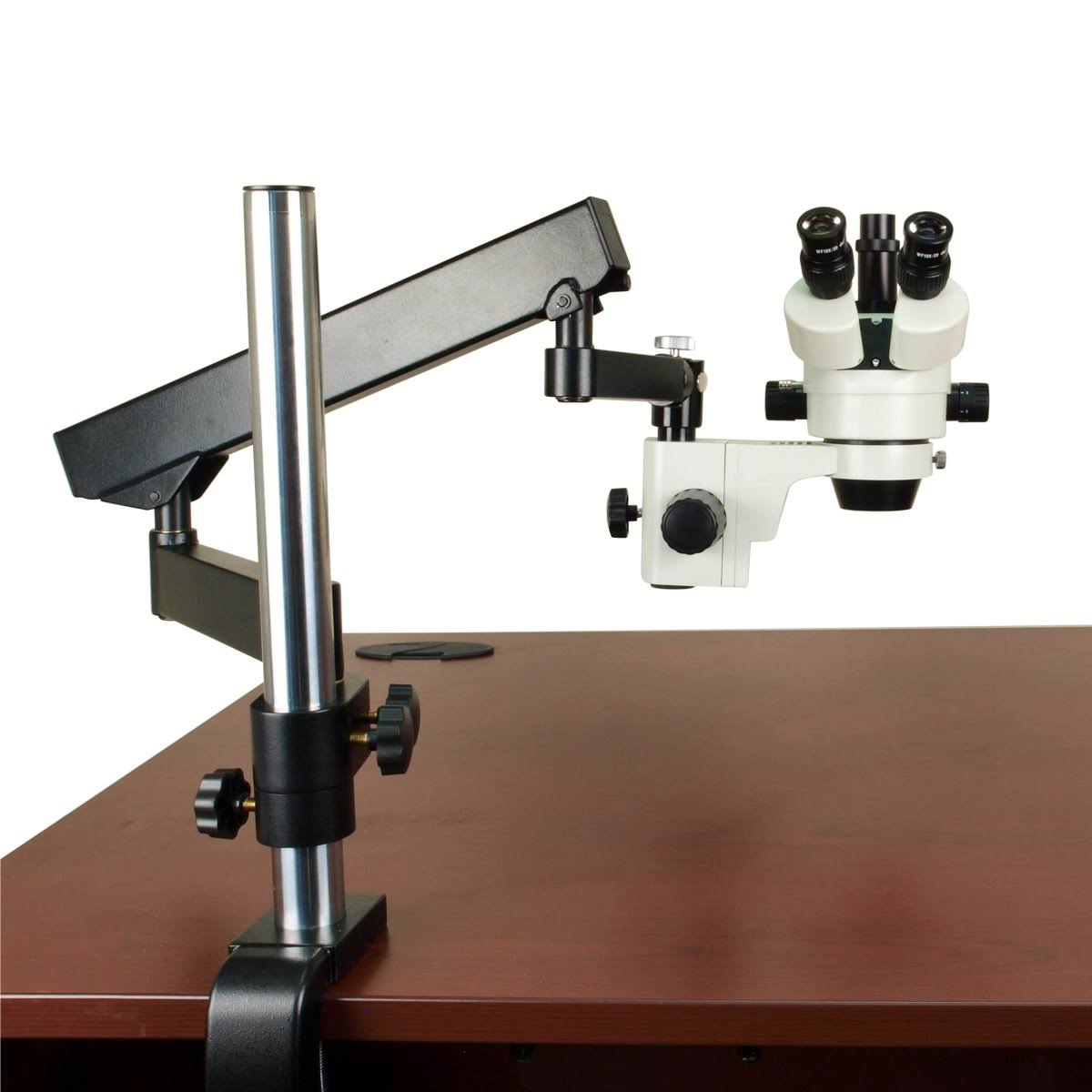 7X-45X Zoom Trinocular Stereo Microscope on Articulating Arm Post Stand M5294