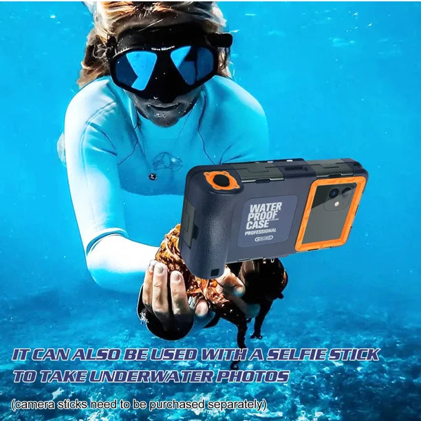 Waterproof Protective Case for Phones Up to 6.9 Inch with Lanyard R80108