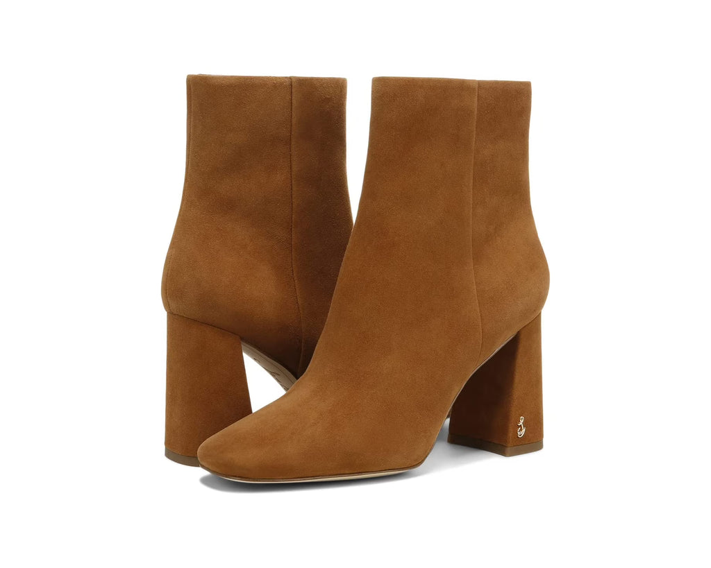 Frontier Brown Leather Block Heel Dress Boots S426325