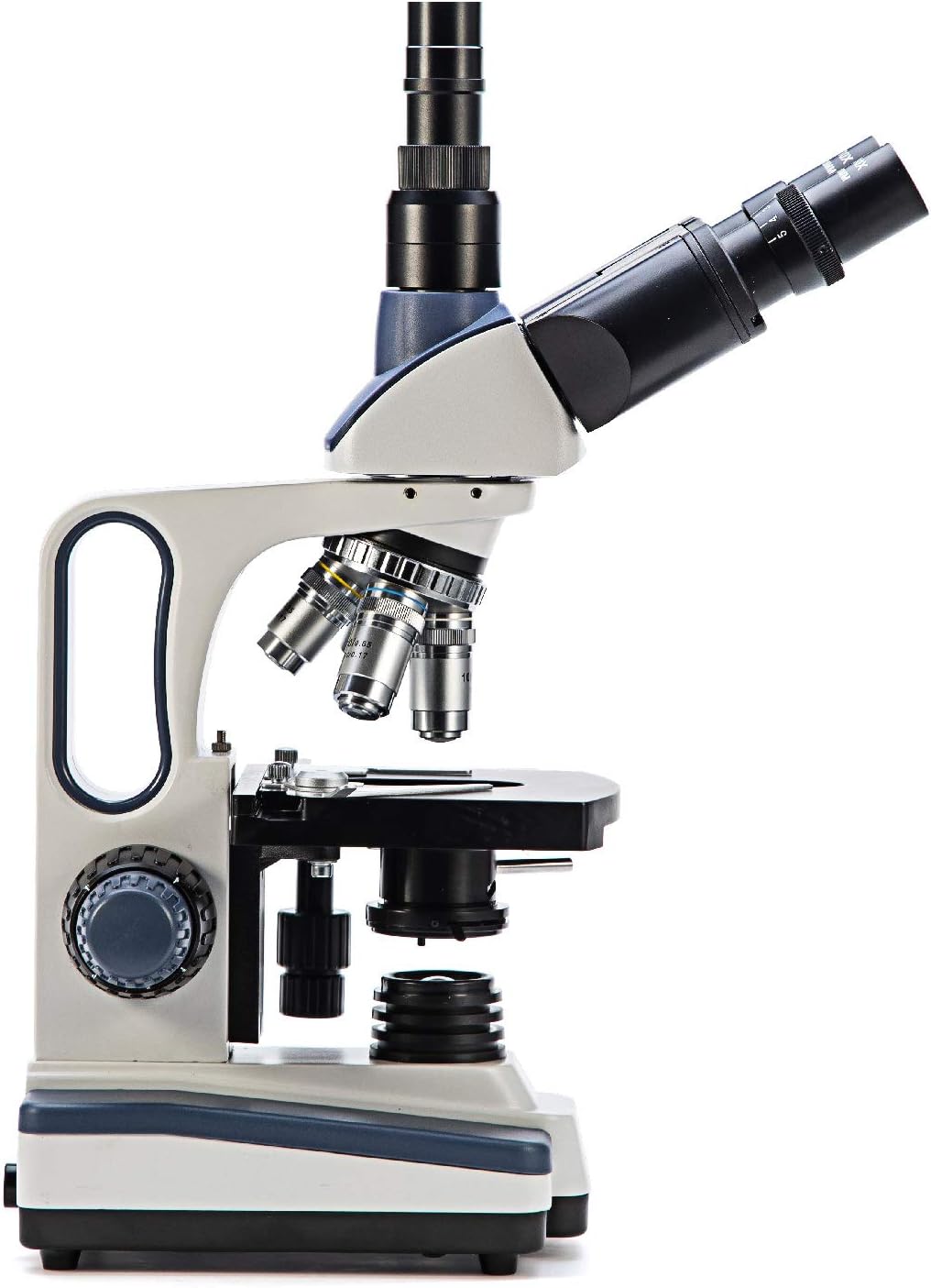 Trinocular Compound Microscope, 40X-2500X Magnification, Two-Layer Mechanical Stage M96650