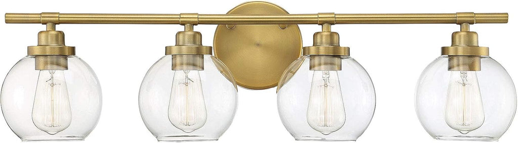 Satin Nickel 4-Light Bathroom Vanity Light F487868