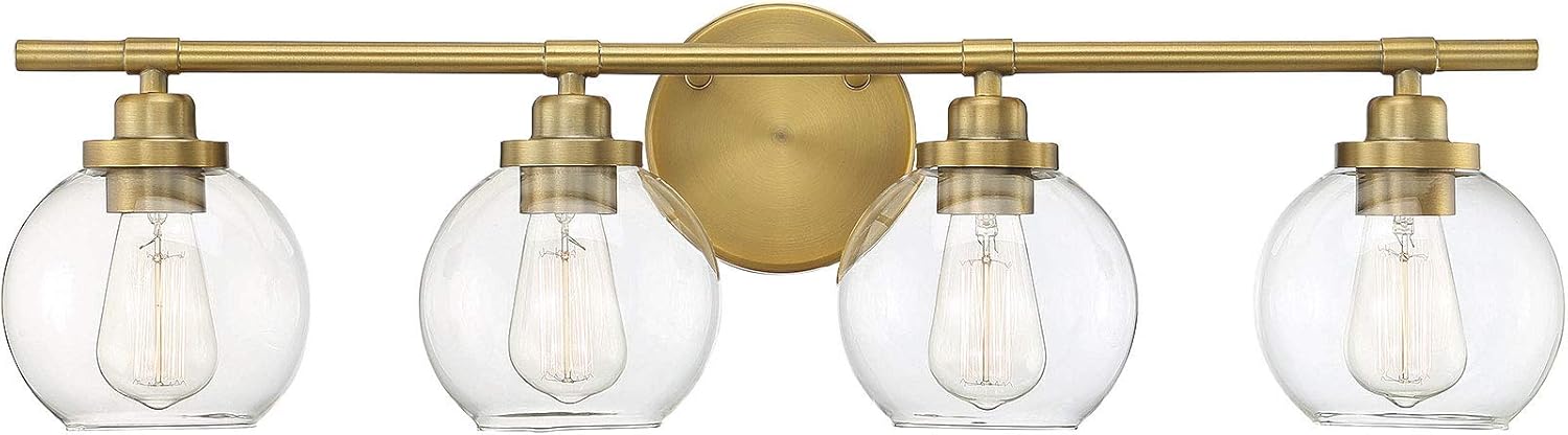 Satin Nickel 4-Light Bathroom Vanity Light F487868