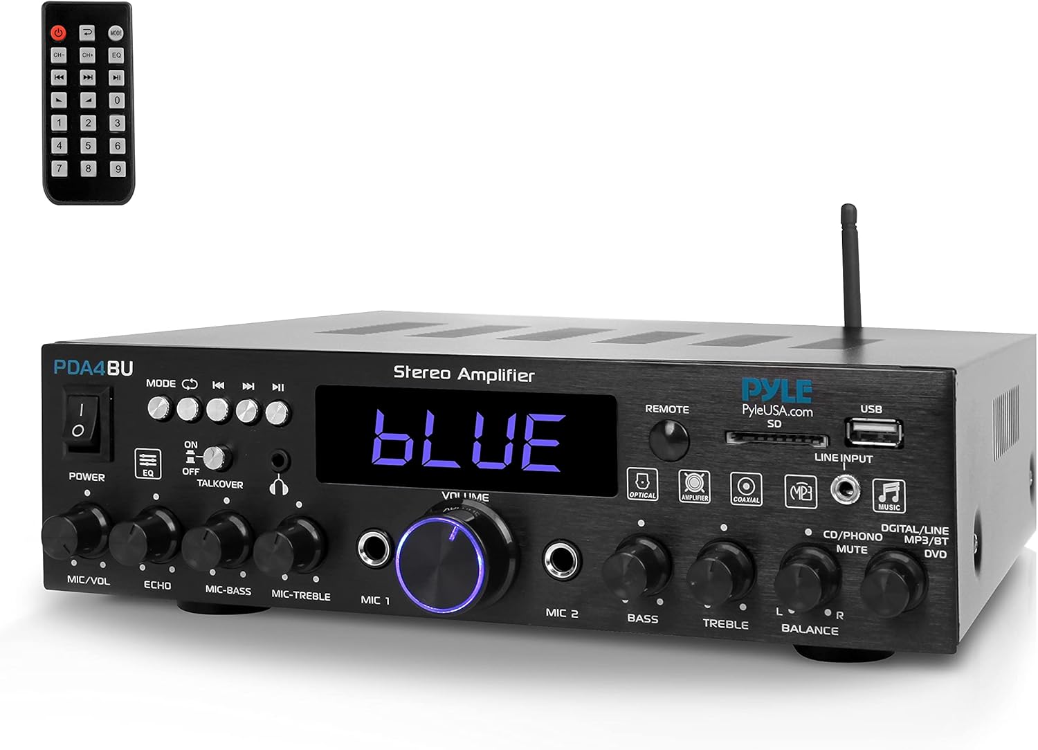 2 Pack Wireless Bluetooth Stereo Amplifier with Remote D89009