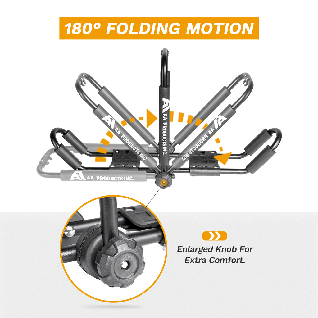 Folding Kayak Roof Rack for Canoe, SUP, Surfboard and Ski Board U54457