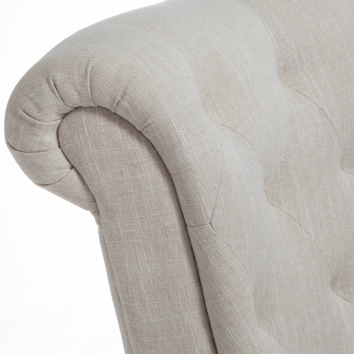 Light Beige Tufted Fabric Club Chair M257997